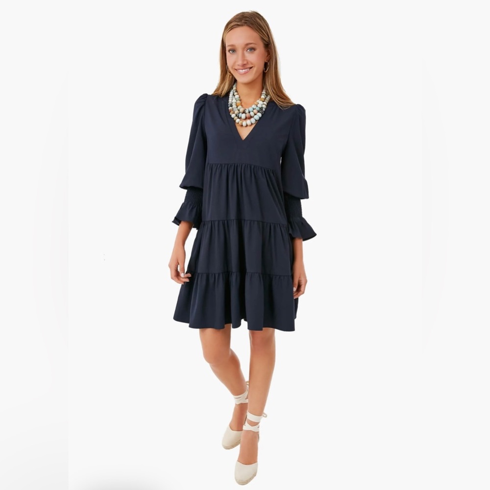 Pomander Place for Tuckernuck Navy Crepe Kenzie Mini Dress. S.